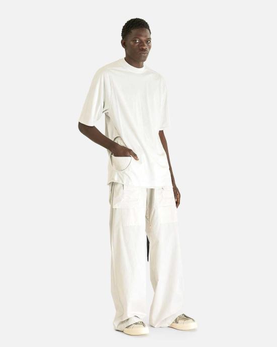  릭 오웬스 치노 팬츠 크리치 와이드 카고 드로스트링 팬츠 - RICK OWENS