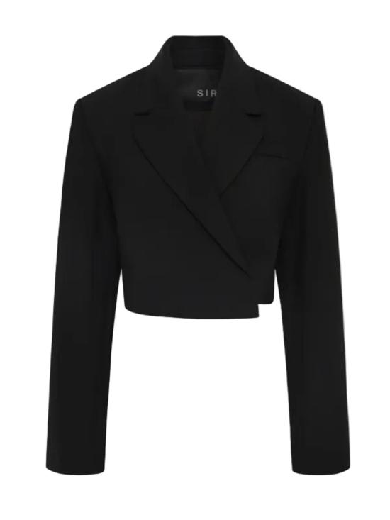 서 더 레이블 수트 자켓 Sir. Rivoli 크롭 블레이저 블랙