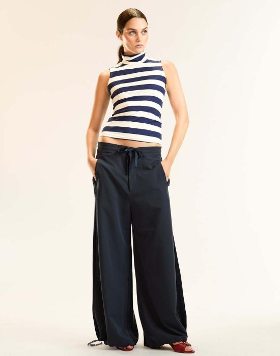  신시아 로리 스트레이트 팬츠 신시아 로울리 턱스  네이비 - CYNTHIA ROWLEY