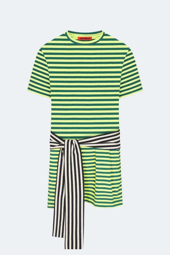  사이먼밀러 숏 원피스 W4677 4098 96661 LIME STRIPE COMBO - SIMONMILLER