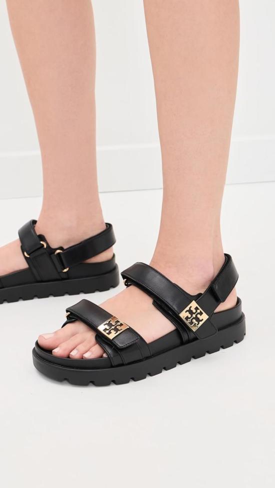  토리버치 샌들 멜로우 스포츠  퍼펙트 블랙/골드 - TORY BURCH