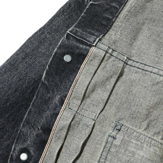  슈가케인 자켓 Sc15650 H 14.25oz 블랙 셀비지 데님 재킷 1953년 모델 - SUGAR CANE