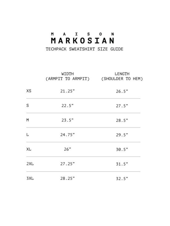  메종 마르코시안 스웨터 테크팩 스웨트셔츠 - MAISON MARKOSIAN