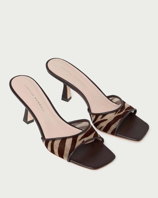  로플러랜달 뮬/슬리퍼 Loeffler Randall Tavia 지브라 메시 뮬 - LOEFFLER RANDALL