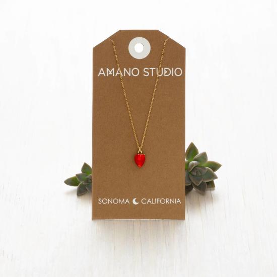  아마노 스튜디오 목걸이/팬던트 여름 딸기 목걸이 - AMANO STUDIO