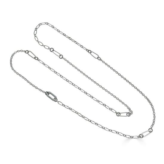  로니 폴 주얼리 목걸이/팬던트 섬세한 긴 레이어드 목걸이 실버 - LONI PAUL JEWELRY