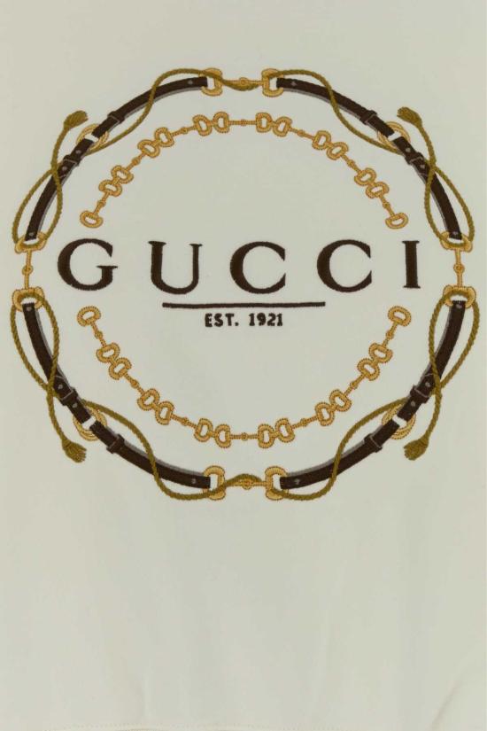  구찌 스웨터 아이보리 코튼 스웨트셔츠 - GUCCI