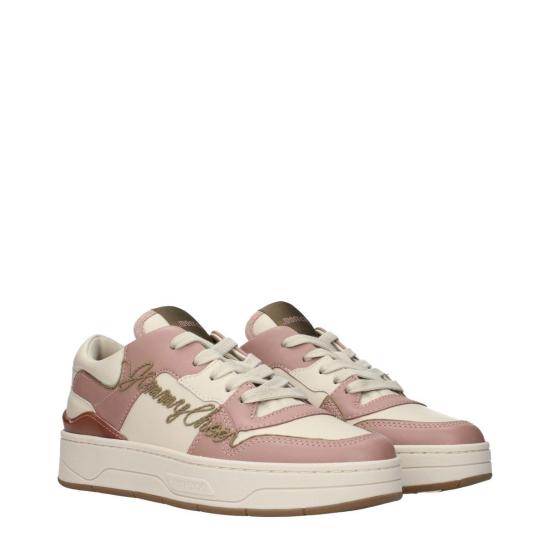  지미추 스니커즈 플로렌트 레더 로우탑  핑크 - JIMMY CHOO