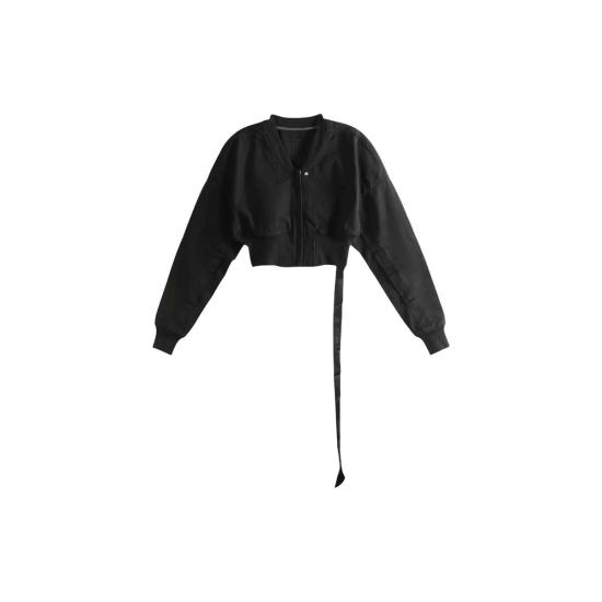 26SS 릭 오웬스 봄버 자켓 플라이트 크롭 재킷 블랙 - RICK OWENS