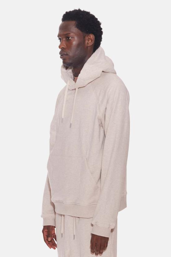  블루&크림 후드 티셔츠 BCFW24TP86 OAT HEATHER - BLUE&CREAM