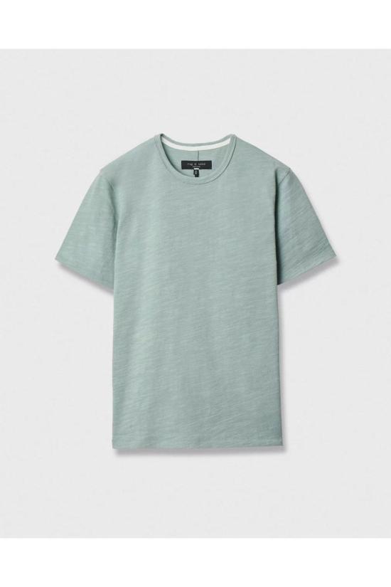  랙앤본 반팔 티셔츠 Rag & Bone 클래식 슬럽 티셔츠 블루 그레이 - RAG & BONE