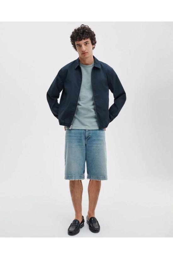  랙앤본 반팔 티셔츠 Rag & Bone 클래식 슬럽 티셔츠 블루 그레이 - RAG & BONE