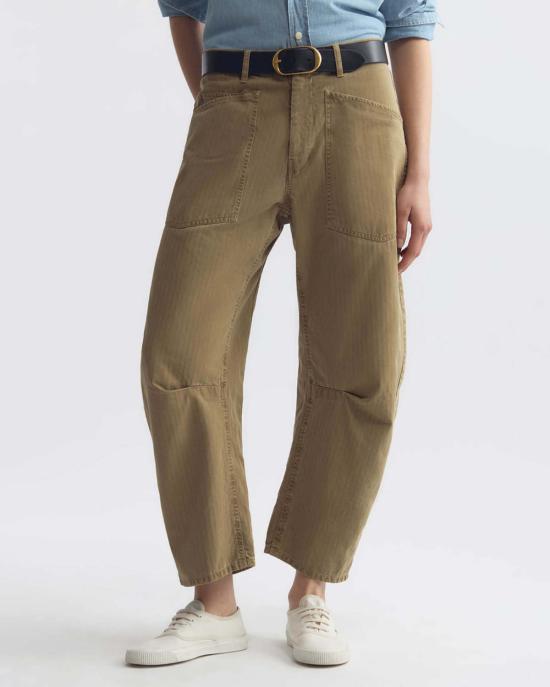  닐리로탄 스트레이트 팬츠 Nili Lotan Shon Pant 프렌치 카키 - NILI LOTAN
