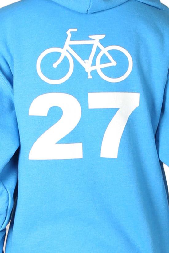  블루&크림 후드 티셔츠 바이시클 27 후드티 스카이블루 - BLUE&CREAM