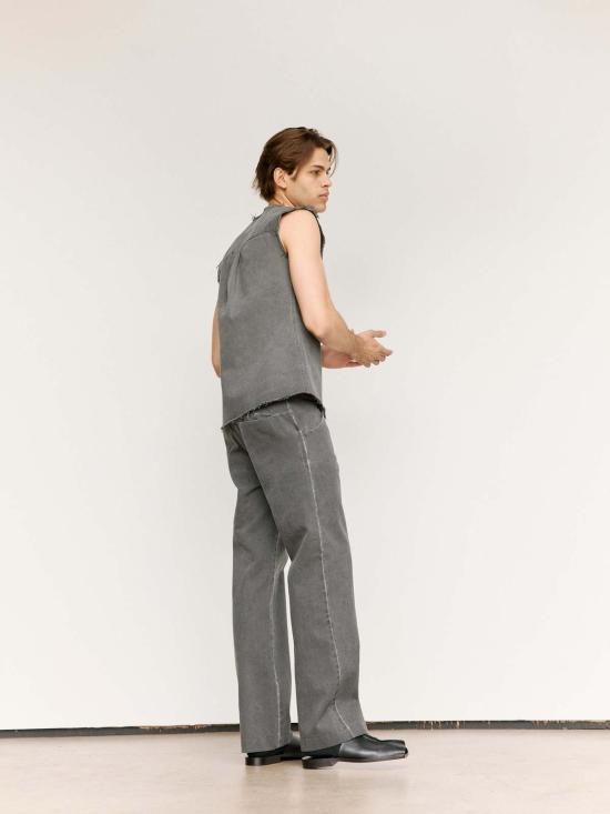 가브리엘라 콜 가먼츠 민소매 티셔츠 74번 민소매 셔츠 워시드 블랙 - GABRIELA COLL GARMENTS