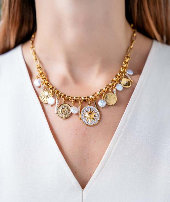  로니 폴 주얼리 목걸이/팬던트 셀레스티얼 참 목걸이 골드 - LONI PAUL JEWELRY