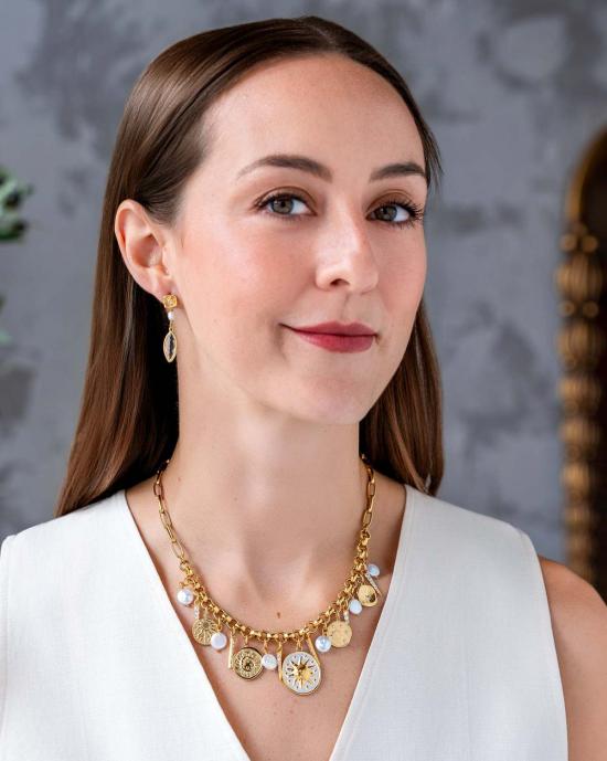  로니 폴 주얼리 목걸이/팬던트 셀레스티얼 참 목걸이 골드 - LONI PAUL JEWELRY