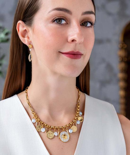  로니 폴 주얼리 목걸이/팬던트 셀레스티얼 참 목걸이 골드 - LONI PAUL JEWELRY