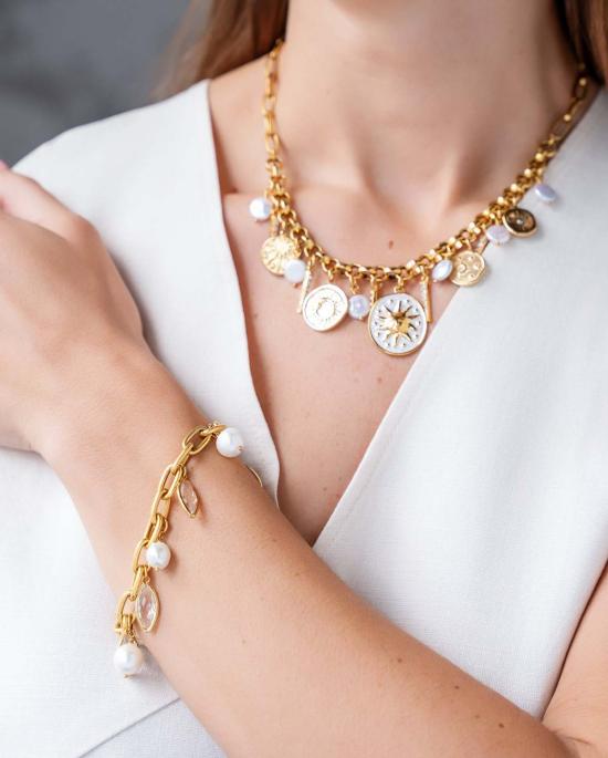  로니 폴 주얼리 목걸이/팬던트 셀레스티얼 참 목걸이 골드 - LONI PAUL JEWELRY