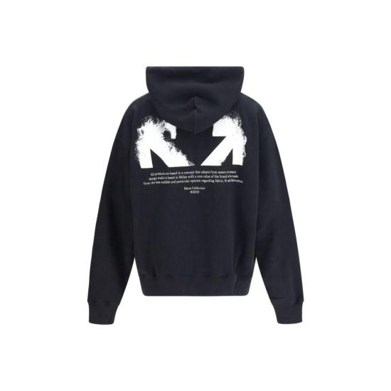 26SS 오프화이트 후드 티셔츠 하프 애로우 스케이트 후디 블랙 - OFF WHITE