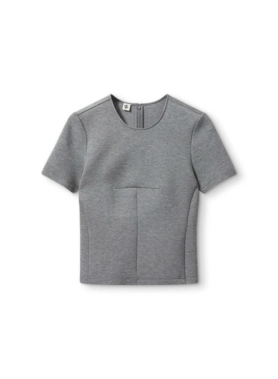  더 가먼트 반팔 티셔츠 가먼트 나이스 탑 그레이 멜란지