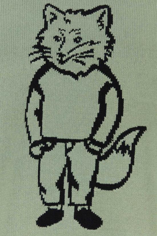  메종키츠네 스웨터 메종 키츠네 민트 그린 코튼 블렌드  베르데그리스 - MAISON KITSUNE