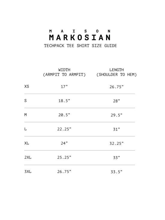  메종 마르코시안 반팔 티셔츠 테크팩 티셔츠 - MAISON MARKOSIAN