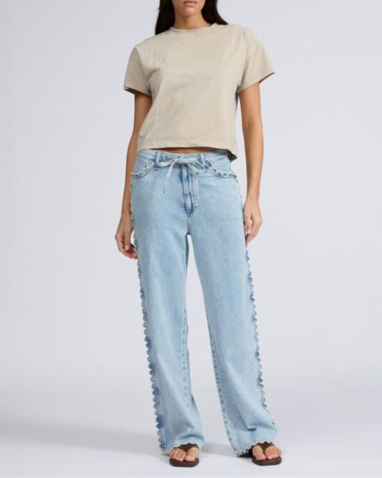  랙앤본 데님 팬츠 Rag & Bone Featherweight Pheobe Drawstring Pant Alscallop