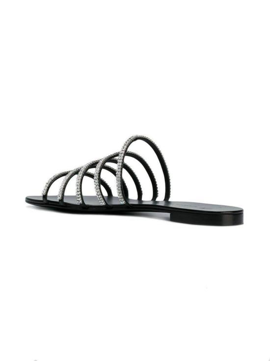  쥬세페자노티 슈즈 Giuseppe Zanotti 장식 플랫 샌들 Vernice Nero - GIUSEPPE ZANOTTI