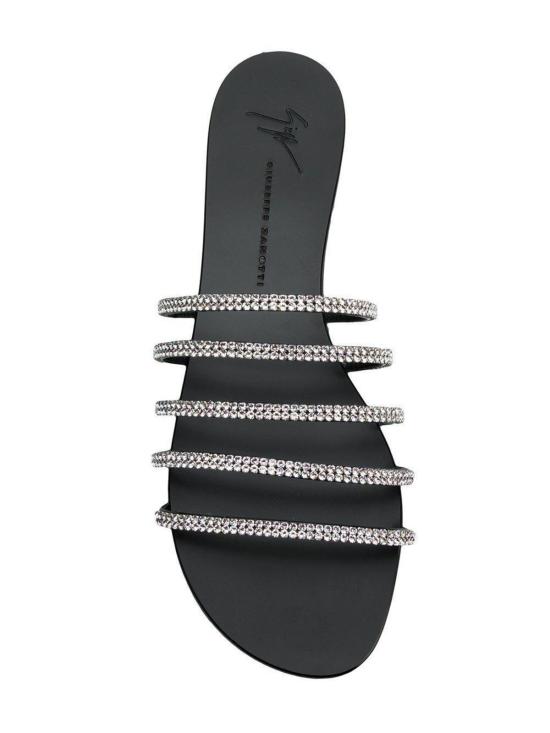  쥬세페자노티 슈즈 Giuseppe Zanotti 장식 플랫 샌들 Vernice Nero