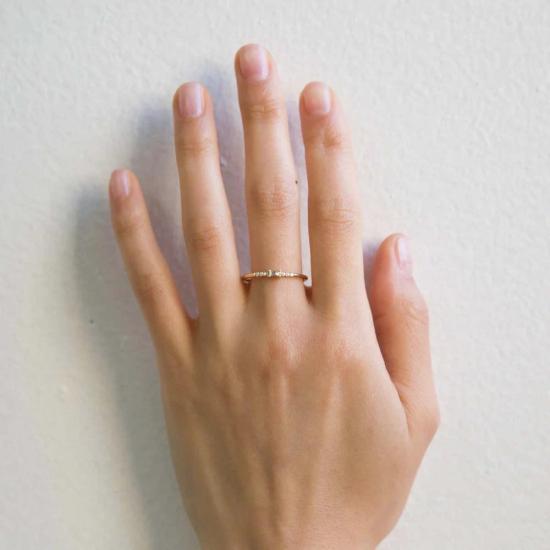  제니 권 디자인스 반지 제니 권 디자인 쁘띠 바게트 이퀼리브리엄 링 골드 - JENNIE KWON DESIGNS
