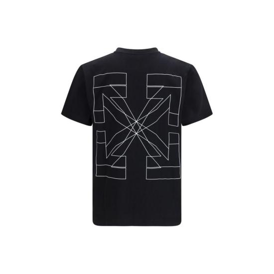 26SS 오프화이트 반팔 티셔츠 빅 더블 애로우 티셔츠 블랙 - OFF WHITE