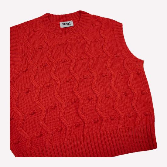  지지 니트웨어 민소매 티셔츠 버블 - GIGI KNITWEAR