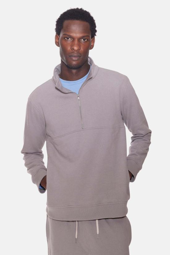  블루&크림 긴팔 티셔츠 BCFW24T91 GRAY