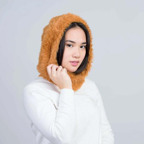  벌루프 바라클라바 Verloop 모피 후드 러스트/스톤 블루