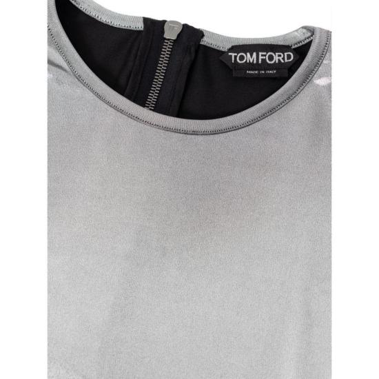  톰포드 긴팔 티셔츠 톰 포드 실버 메탈릭  그레이 - TOMFORD