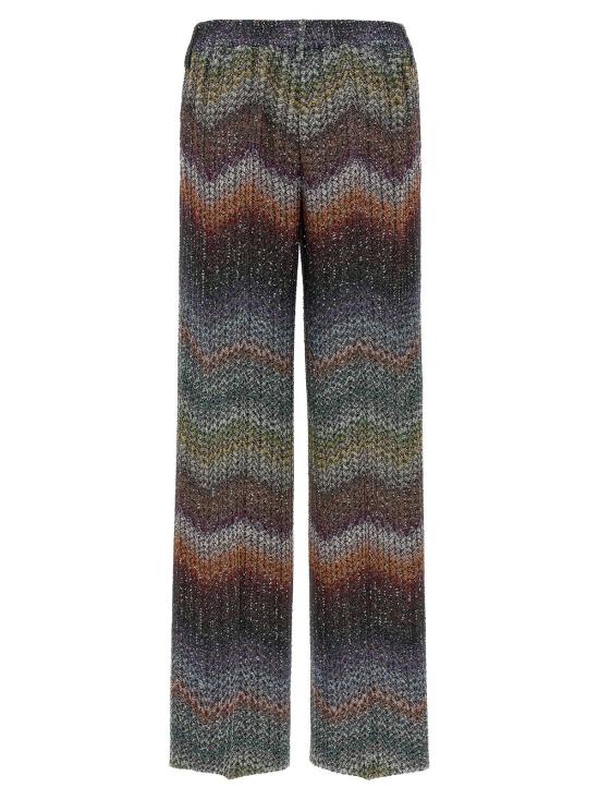  미소니 스트레이트 팬츠 미쏘니 비스코스 캐주얼 팬츠 멀티컬러 - MISSONI