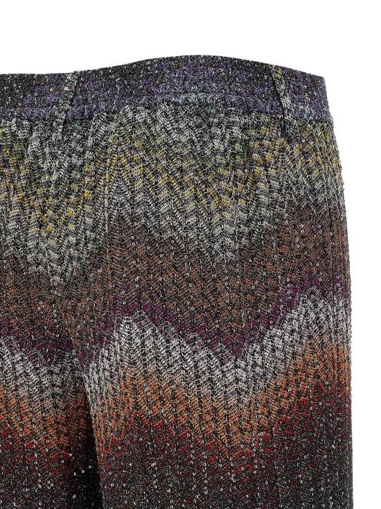  미소니 스트레이트 팬츠 미쏘니 비스코스 캐주얼 팬츠 멀티컬러 - MISSONI