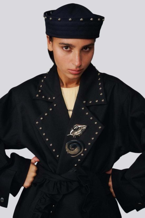  케이코 모자 Kk Co & Clyde Rivet Sailor Hat Onyx