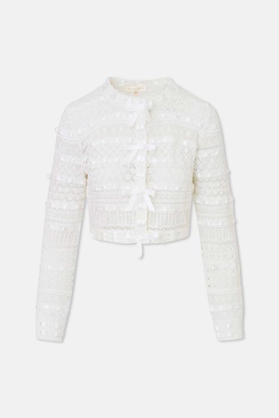  러브쉐이크팬시 가디건 K1751 2560 WHITE - LOVESHACKFANCY