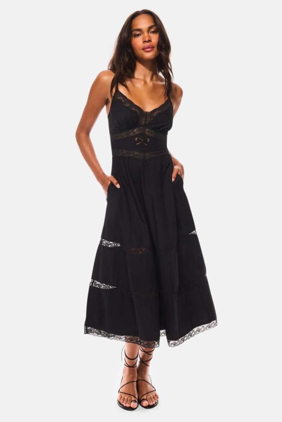  러브쉐이크팬시 롱 원피스 D2826 2433 BLACK - LOVESHACKFANCY