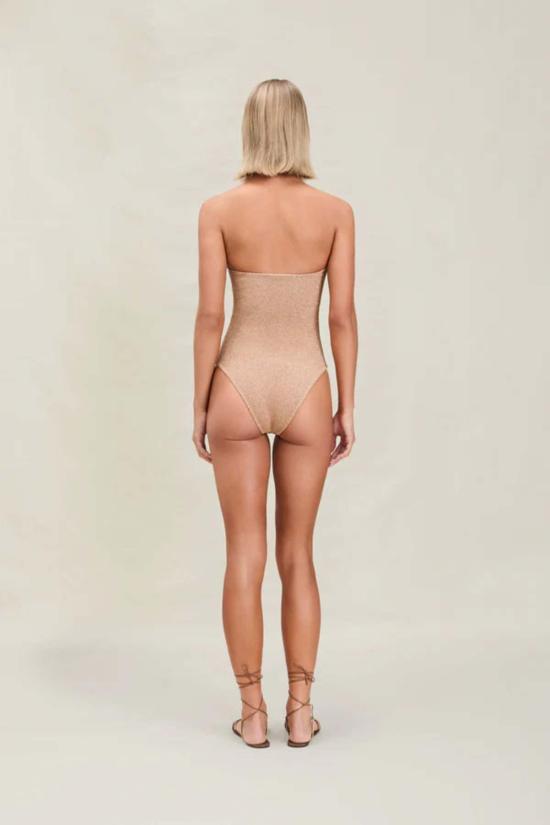  데본 윈저 원피스 수영복 이지 풀피스 수영복 골드 쉬머 - DEVON WINDSOR