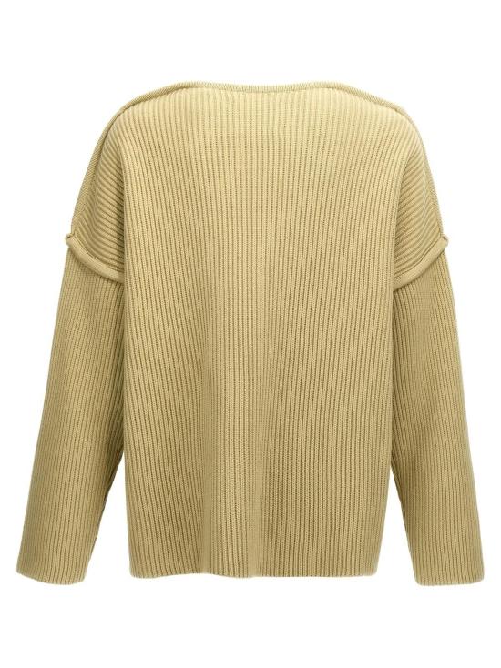  질샌더 스웨터 질 샌더 바이컬러 울  그린 - JIL SANDER