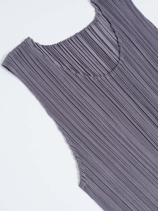  플리츠플리즈 베이직 슬리브리스 미니 원피스 PP48JT107 GRAY - PLEATS PLEASE