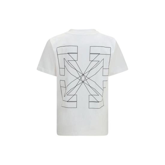 26SS 오프화이트 반팔 티셔츠 빅 더블 애로우 티셔츠 화이트 - OFF WHITE