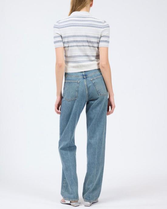  랙앤본 가디건 Rag & Bone Karina Stripe S/S  라이트 블루 - RAG & BONE