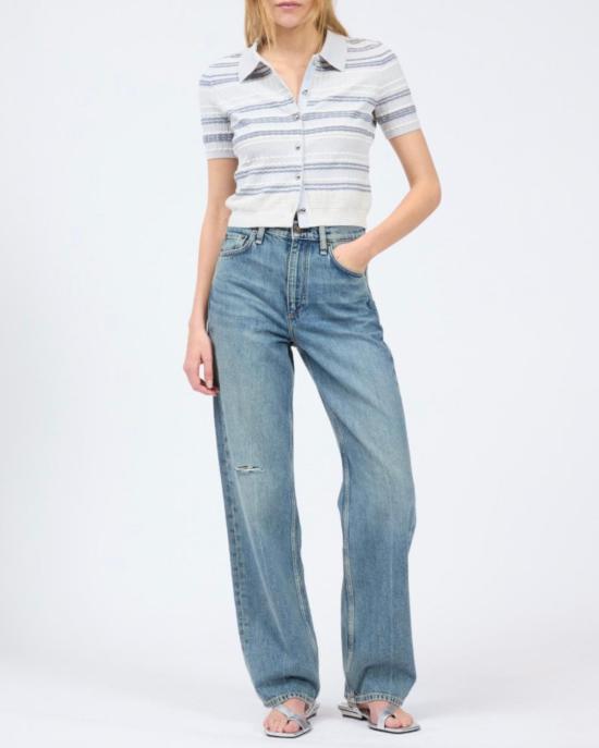  랙앤본 가디건 Rag & Bone Karina Stripe S/S  라이트 블루