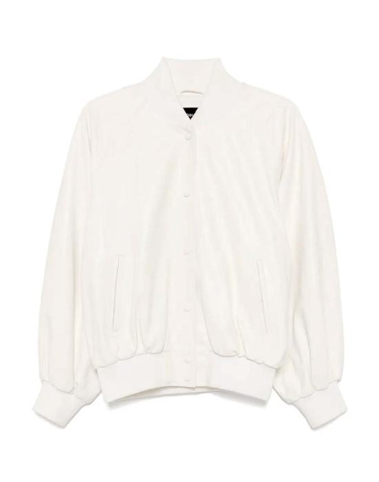  신시아 로리 봄버 자켓 신시아 로울리 다운타운 레더 봄버 재킷 오프 화이트 - CYNTHIA ROWLEY
