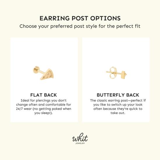  Whit Jewelry 싱글 이어링 화이트 주얼리 프레첼 스터드 귀걸이 14K 옐로우 골드 - OTHER BRANDS