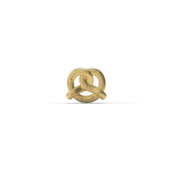  Whit Jewelry 싱글 이어링 화이트 주얼리 프레첼 스터드 귀걸이 14K 옐로우 골드 - OTHER BRANDS